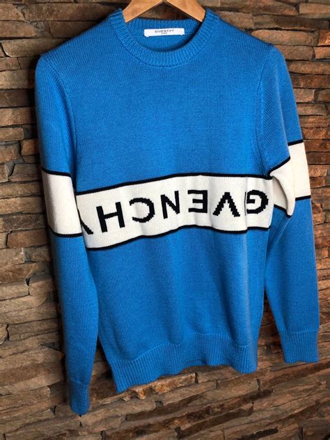 givenchy upside down sweater blue